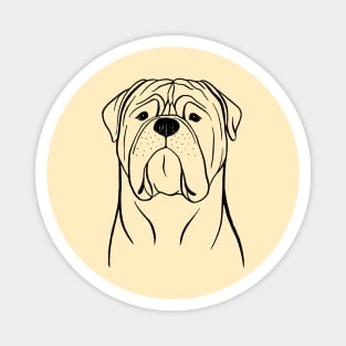 Bullmastiff (Beige and Black) Magnet